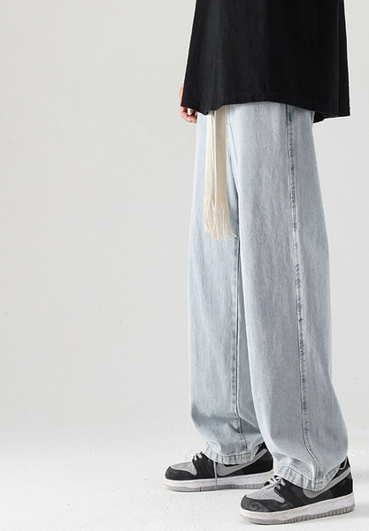 Férfi farmer elasztikus derékpánttal és fűzővel