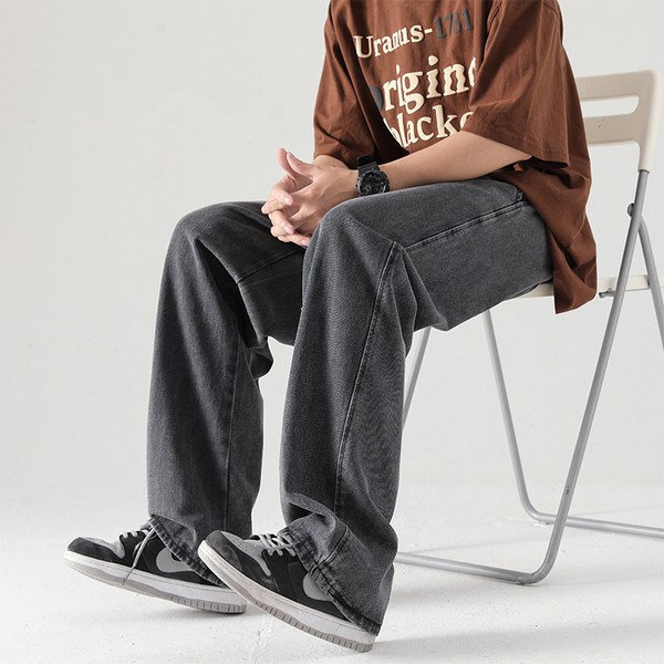 Férfi farmer elasztikus derékpánttal és fűzővel