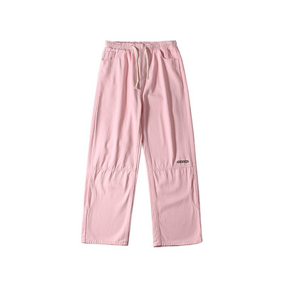 Įvairių spalvų laisvalaikio vyriški džinsai su raišteliais