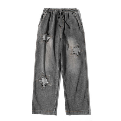 Férfi farmer mintával és fűzővel