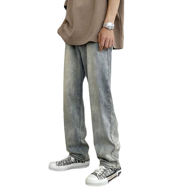 Sinist värvi ja retro stiilis meeste teksad