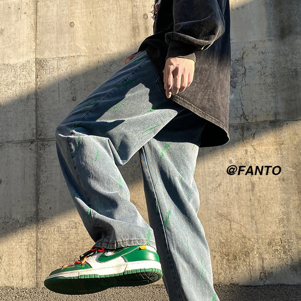 Vyriški laisvalaikio mėlyni džinsai