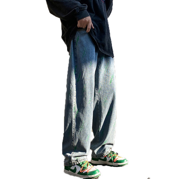 Vyriški laisvalaikio mėlyni džinsai