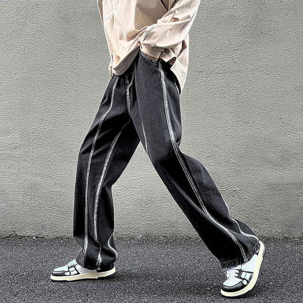 Férfi farmer sötét és világos színben, varrással