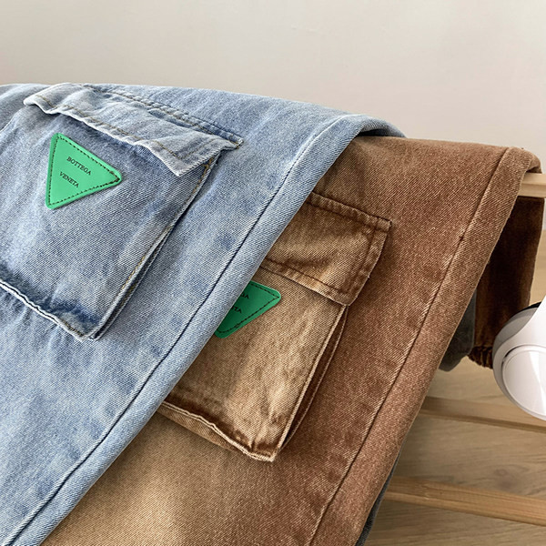 Férfi farmer széles modell fűzős