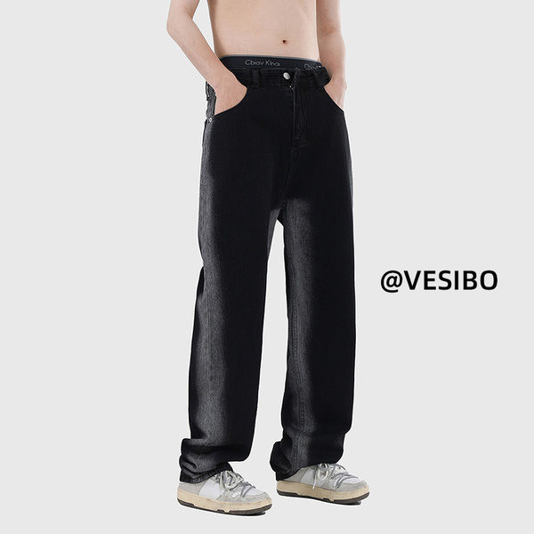 Ανδρικό casual τζιν ίσιο σχέδιο με τσέπη