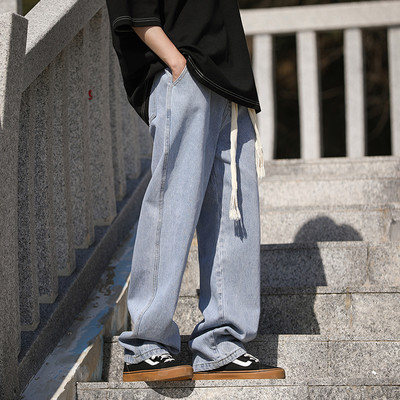 Meeste teksapükste lai puhas mudel