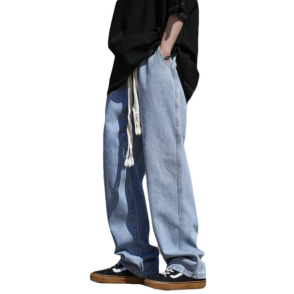 Meeste teksapükste lai puhas mudel