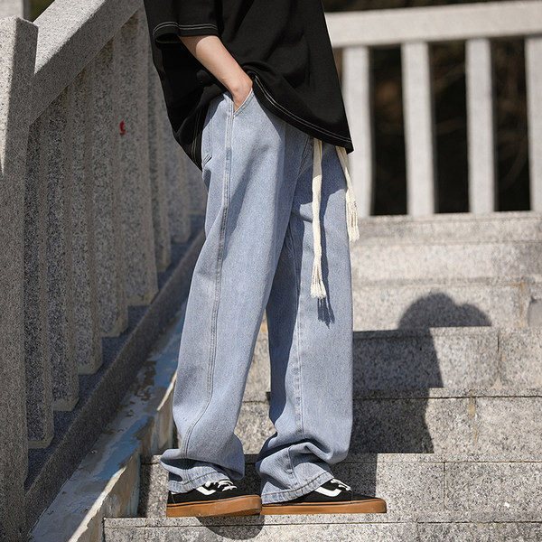 Meeste teksapükste lai puhas mudel