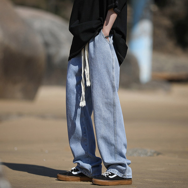 Meeste teksapükste lai puhas mudel