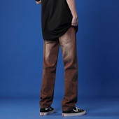 Smulkūs vyriški tiesaus modelio džinsai su kišenėmis