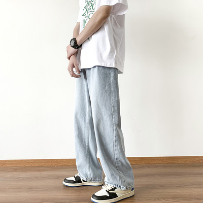 Ανδρικό τζιν casual με τσέπη