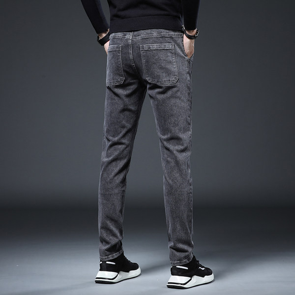 Vyriški siauri sportiniai-laisvalaikio džinsai su raišteliais