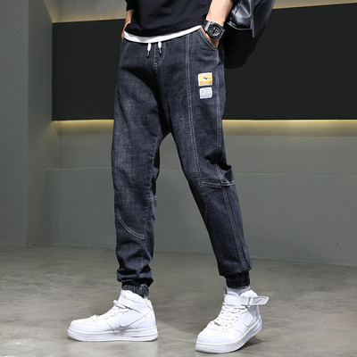 Ανδρικό τζιν casual αθλητικό με κορδόνια