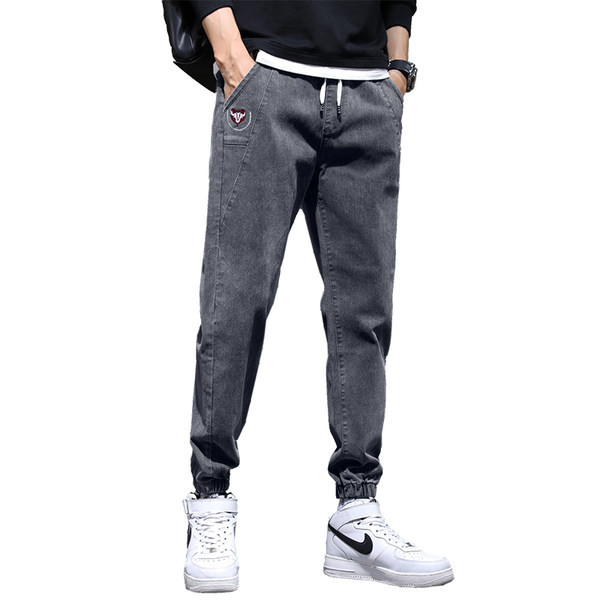 Casual τζιν με τσέπη και κορδόνια