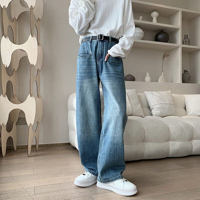 Férfi farmer letisztult design zsebbel