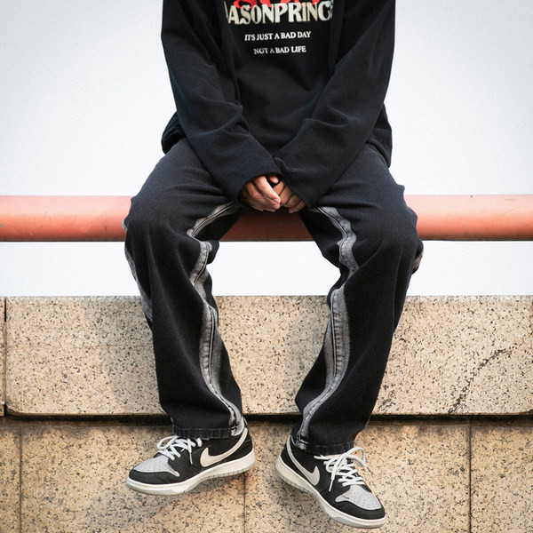 Ανδρικό casual ίσιο τζιν με τσέπη