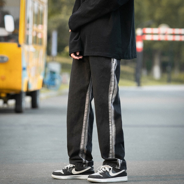 Ανδρικό casual ίσιο τζιν με τσέπη