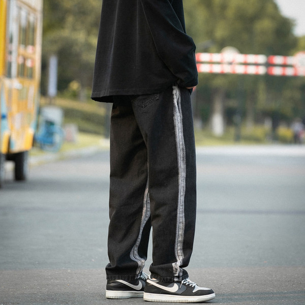 Ανδρικό casual ίσιο τζιν με τσέπη