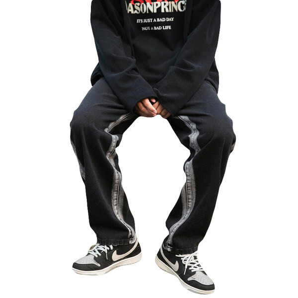 Ανδρικό casual ίσιο τζιν με τσέπη