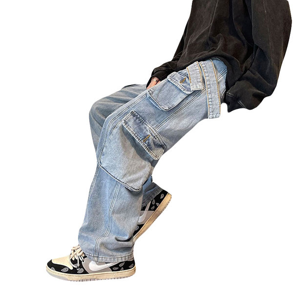 Ανδρικό casual τζιν με τσέπες