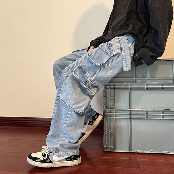 Ανδρικό casual τζιν με τσέπες