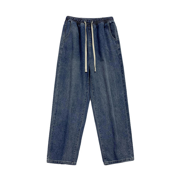 Ανδρικό τζιν φαρδύ μοντέλο με κορδόνια