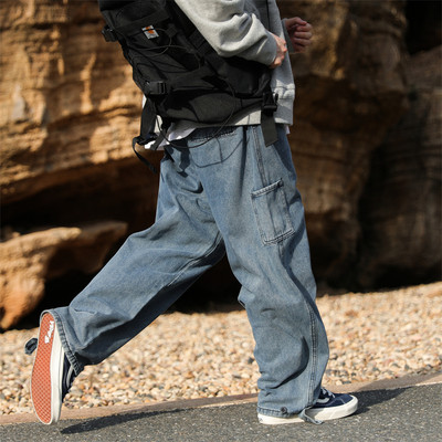 Ανδρικό τζιν καθαρό μοντέλο με τσέπη