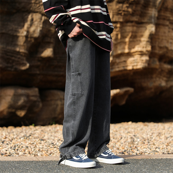 Ανδρικό τζιν καθαρό μοντέλο με τσέπη