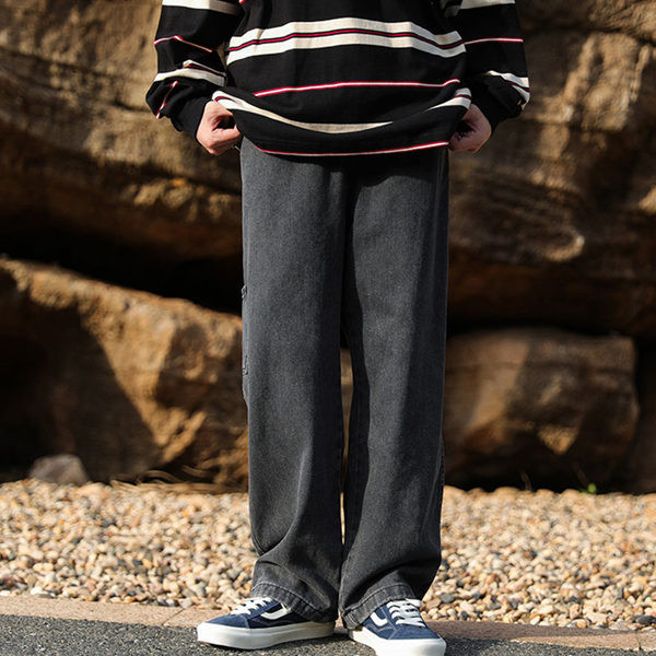 Ανδρικό τζιν καθαρό μοντέλο με τσέπη