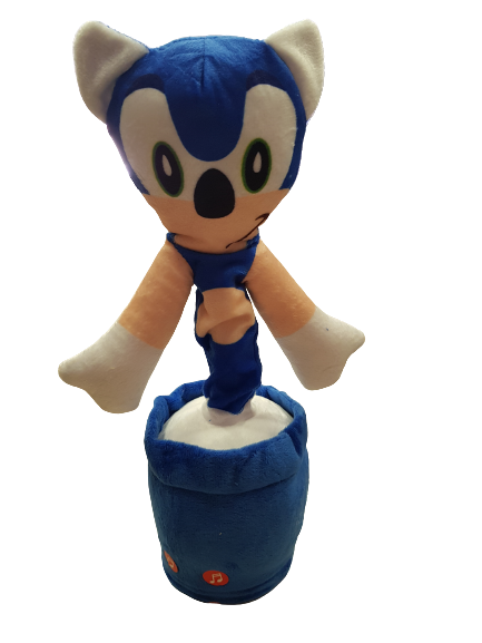 Играчка Sonic, Пееща, Танцуваща, USB зареждане, Син