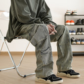 Ανδρικό τζιν casual με τσέπη