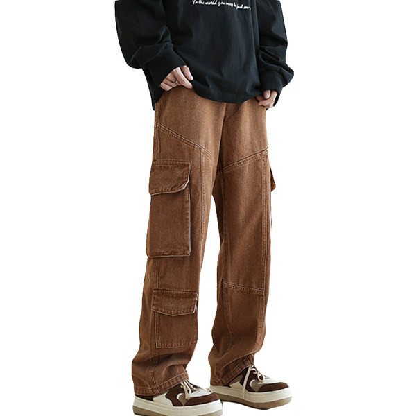 Ανδρικό τζιν casual με τσέπη