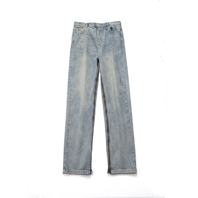 Ανδρικό τζιν με καθαρό μοντέλο τσέπης και κουμπιά