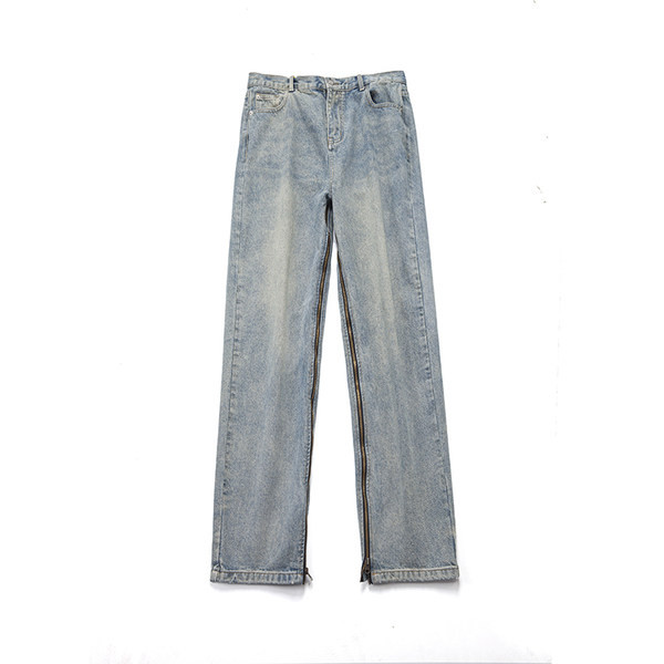 Ανδρικό τζιν με καθαρό μοντέλο τσέπης και κουμπιά