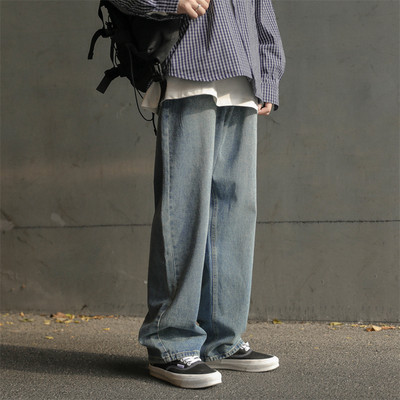 Ανδρικό casual τζιν με καθαρή τσέπη με σχέδιο