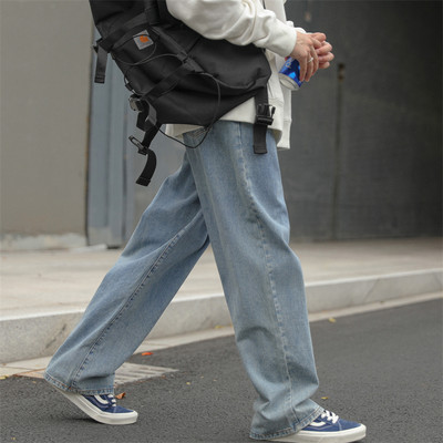 Ανδρικό casual τζιν με καθαρή τσέπη με σχέδιο