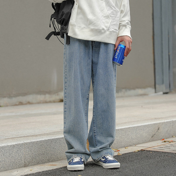 Ανδρικό casual τζιν με καθαρή τσέπη με σχέδιο