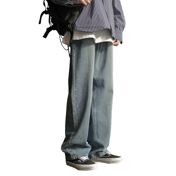 Ανδρικό casual τζιν με καθαρή τσέπη με σχέδιο