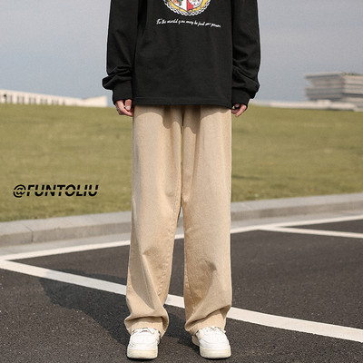 Vyriški retro džinsai plačiomis kojomis