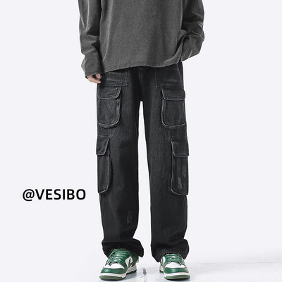 Zsebes férfi alkalmi farmernadrág