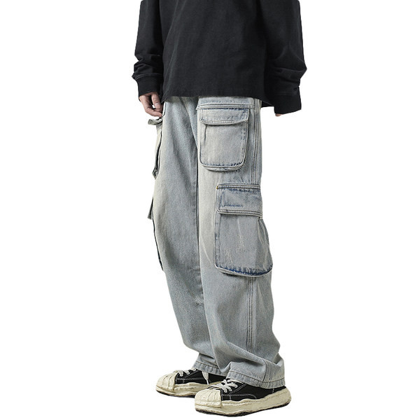 Zsebes férfi alkalmi farmernadrág