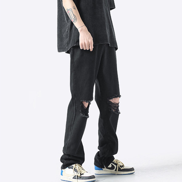 Alkalmi férfi farmer több színben, szakadt motívummal