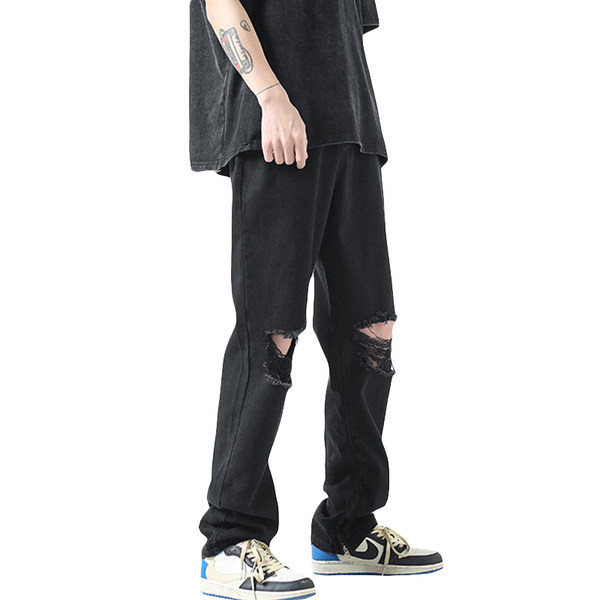 Alkalmi férfi farmer több színben, szakadt motívummal