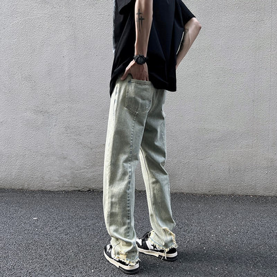 Egyenes szárú férfi farmernadrág zsebbel