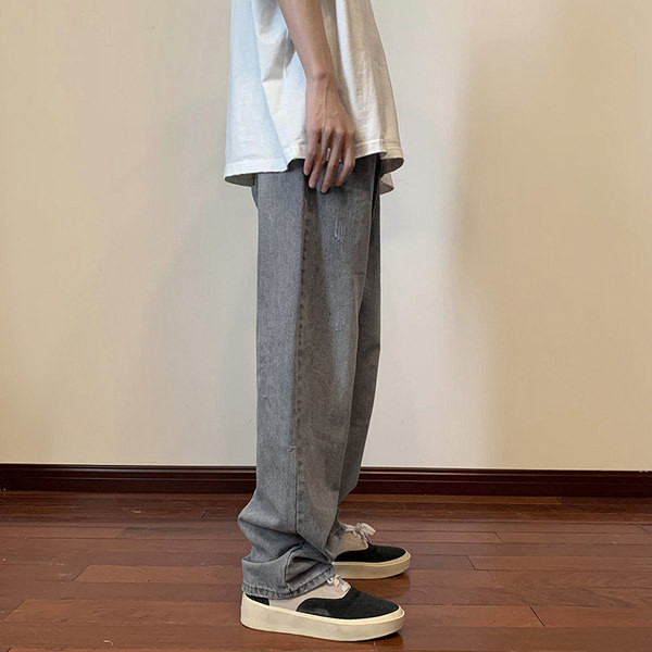 Taskuga vabaaja meeste suvised sirged teksad