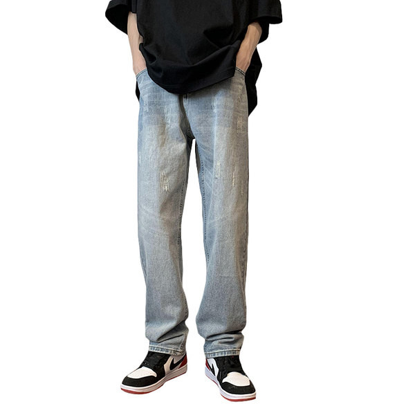 Taskuga vabaaja meeste suvised sirged teksad