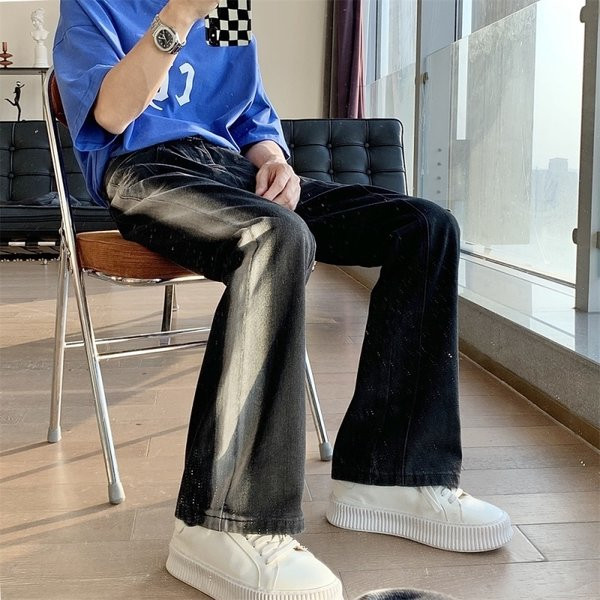 Ανδρικό τζιν σε μαύρο χρώμα