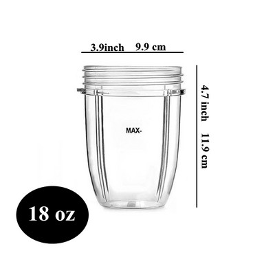 18/24/32oz Elektriskā sulu spiedes krūze Nutribullet 900w 600w Rezerves Bullet Sulu spiede Mājas restorāns Bārs Sulu spiedes krūze