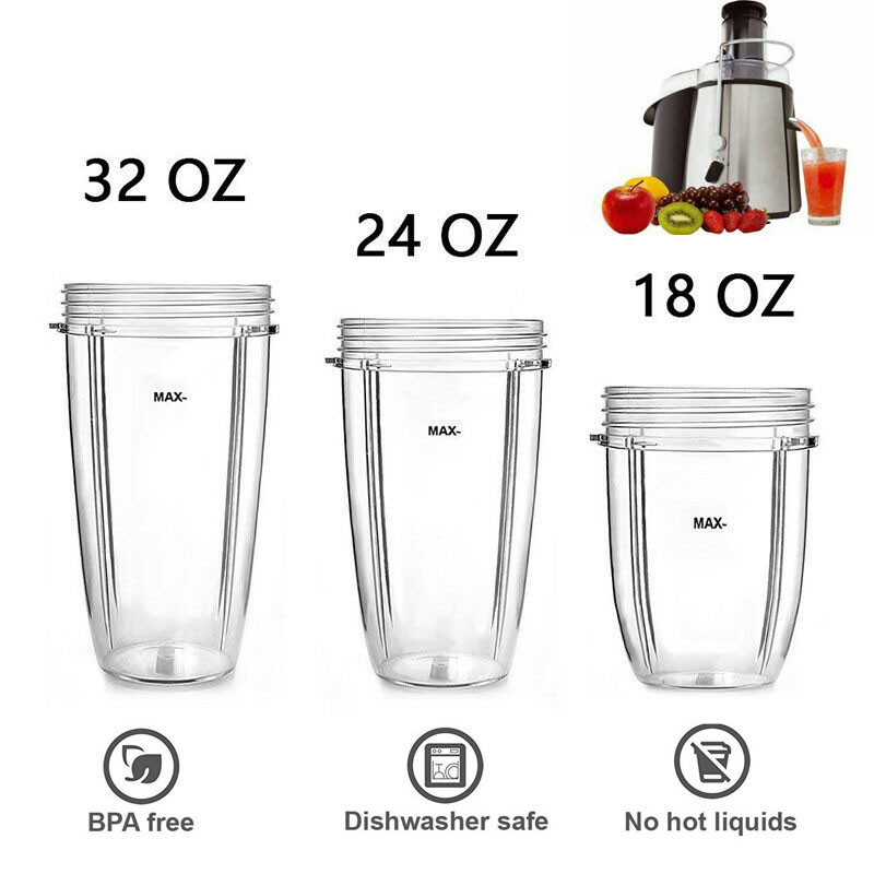 18/24/32oz електрическа чаша за чаша за сокоизстисквачка за Nutribullet 900w 600w резервна чаша за сокоизстисквачка Bullet Home Restaurant Bar сокоизстисквачка